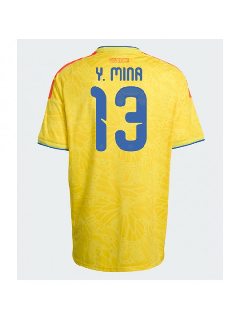 Muži Futbalové oblečenie Kolumbia Yerry Mina #13 MS 2026 Krátky Rukáv - Domáci Muži Futbalové oblečenie Kolumbia Yerry Mina #13 MS 2026 Krátky Rukáv - Domáci